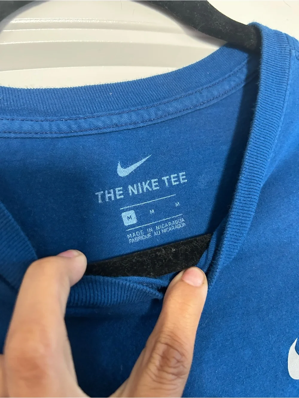 Nike Blue Short-Sleeve Swoosh Crew T-Shirt